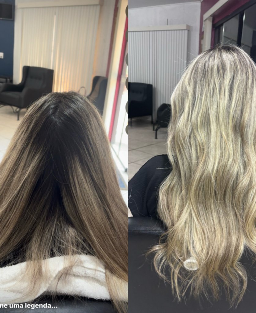 Antes e depois do Loiro Perolado